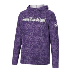 Northwestern University Wildcats Colosseum Men's Wager Hooded Tee