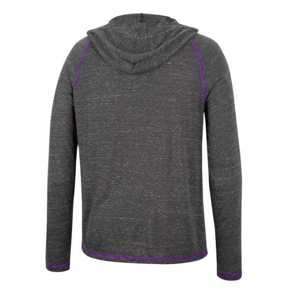 Northwestern University Wildcats Colosseum Men's Nakatomi L/S Hooded Tee - Back Side