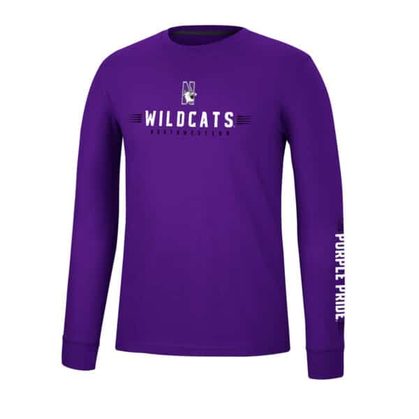 Northwestern University Wildcats Colosseum Men's  Spackler L/S Tee
