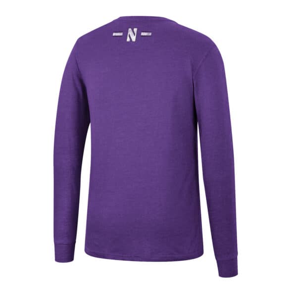 Northwestern University Wildcats Colosseum Men's Webb L/S Tee - Back Side