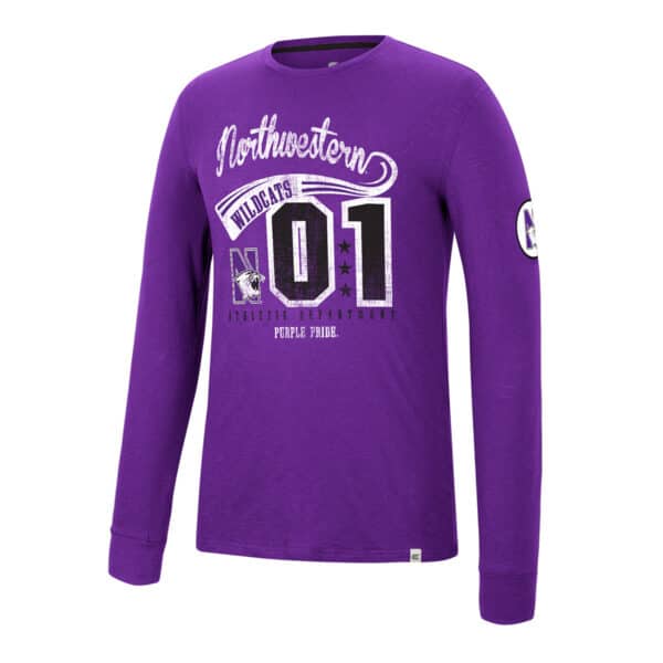 Northwestern University Wildcats Colosseum Men's  Before Electricity L/S Tee