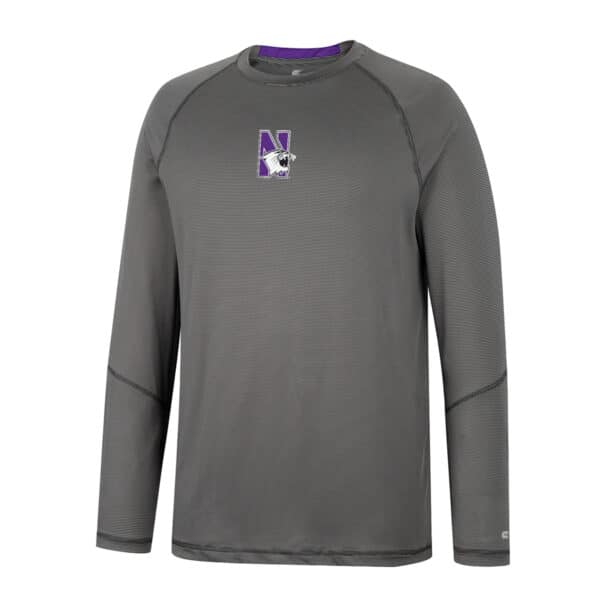 Northwestern University Wildcats Colosseum Men's Dwayne L/S Raglan Knit Top