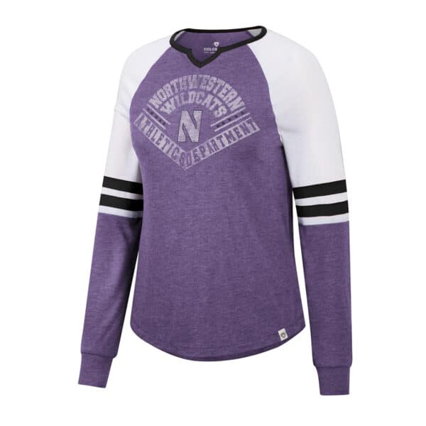 Northwestern University Wildcats Colosseum Ladies Priestly L/S Tee