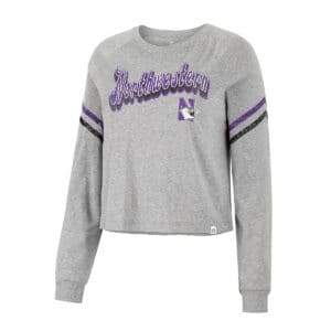 Northwestern University Wildcats Colosseum Ladies Love Actually L/S Crop Tee