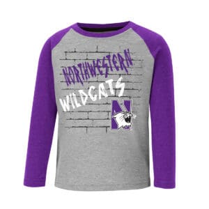 Northwestern University Wildcats Colosseum Toddler Boys East End L/S Raglan