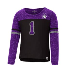 Northwestern University Wildcats Colosseum Toddler Girls Mary L/S Tee