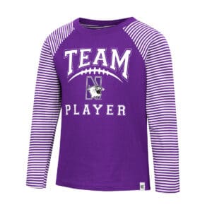 Northwestern University Wildcats Colosseum Toddler Boys Pampoogas L/S Raglan