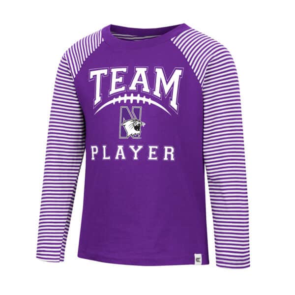 Northwestern University Wildcats Colosseum Toddler Boys Pampoogas L/S Raglan