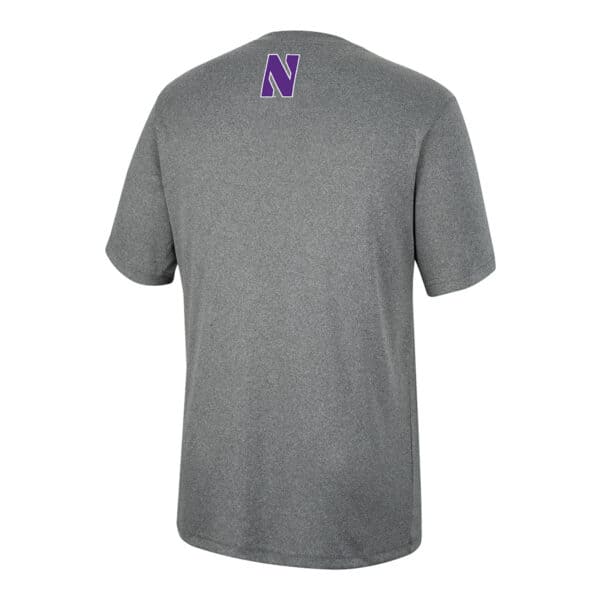 Northwestern University Wildcats Colosseum Men's High Pressure S/S Tee - Back Side