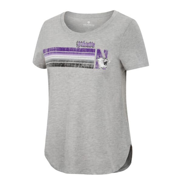 Northwestern University Wildcats Colosseum Ladies Eat Carbs S/S Scoop Neck Tee