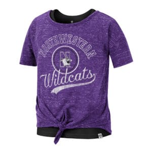Northwestern University Wildcats Colosseum Girls Stroll 2 Layer Tee