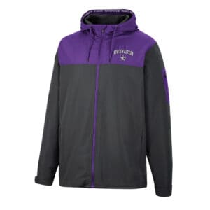 Northwestern University Wildcats Colosseum Men's Staff Hooded Windbreaker