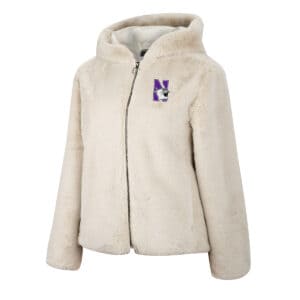 Northwestern University Wildcats Colosseum Ladies You Look Good Faux Fur Jacket