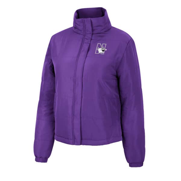 Northwestern University Wildcats Colosseum Ladies Emily Packable Puffer Jacket