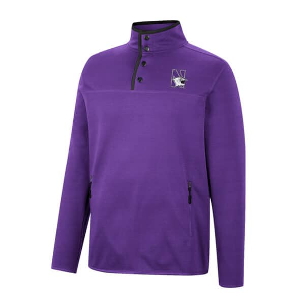 Northwestern University Wildcats Colosseum Men's Rebound Snap Pullover