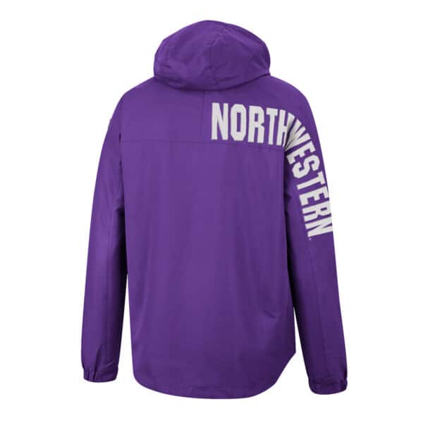 Northwestern University Wildcats Colosseum Men's  Man To Beat Anorak - Back Side