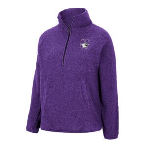 Northwestern University Wildcats Colosseum Ladies Winter Wonderland Chenille Sherpa Jacket