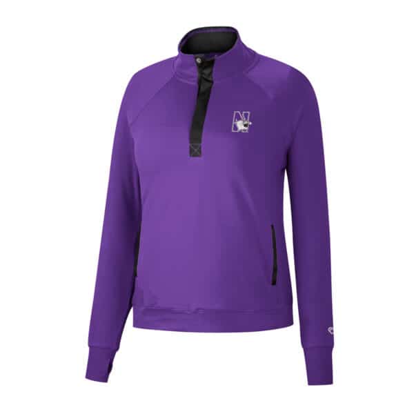 Northwestern University Wildcats Colosseum Ladies Kipling 1/4 Snap Jacket