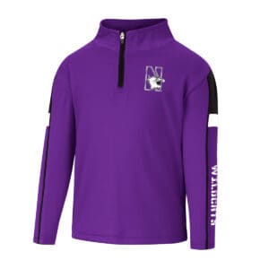 Northwestern University Wildcats Colosseum Toddler Boys Screever 1/4 Windshirt