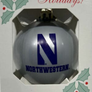 Silver-Grey Christmas Ornament 3.5 inches rect