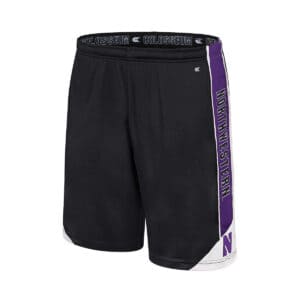 Northwestern University Wildcats Men's Colosseum Black Haller Short