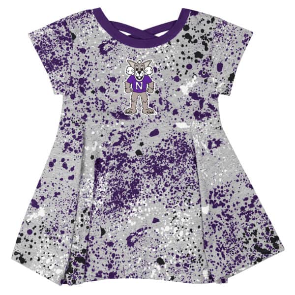 Northwestern University Wildcats Colosseum Infant Girls Sweet Pea Onesie Dress