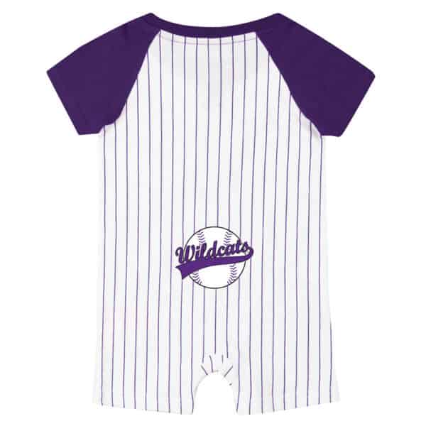 Northwestern University Wildcats Colosseum Infant Boys Viper Bite Baseball Romper - Back Side