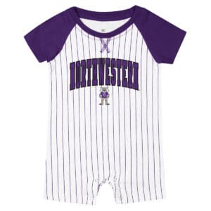 Northwestern University Wildcats Colosseum Infant Boys Viper Bite Baseball Romper