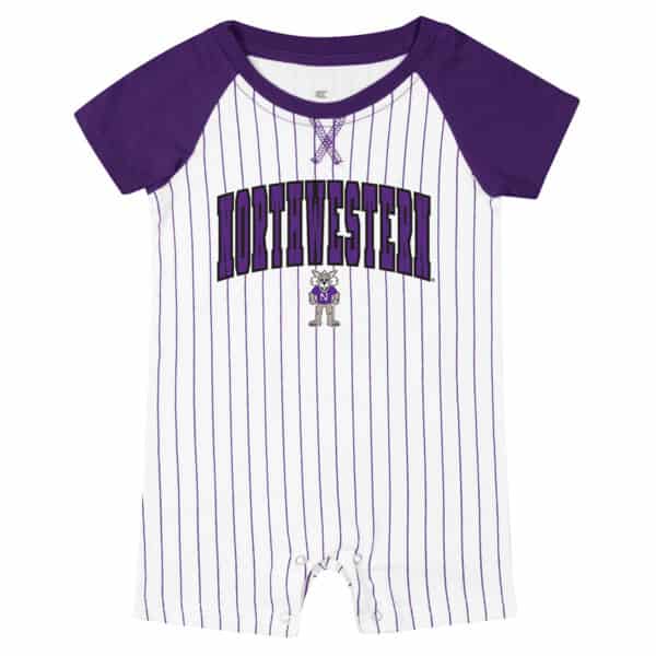 Northwestern University Wildcats Colosseum Infant Boys Viper Bite Baseball Romper