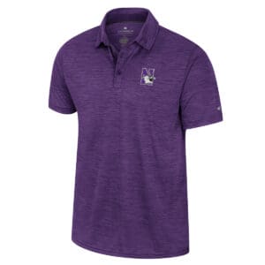 Northwestern University Wildcats Colosseum Men's Purple Positraction Polo