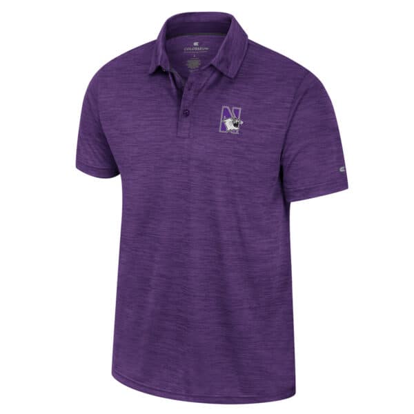 Northwestern University Wildcats Colosseum Men's Purple Positraction Polo