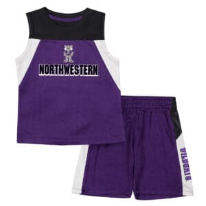 Northwestern University Wildcats Colosseum Toddler Boys Ozone Tank And Short Set