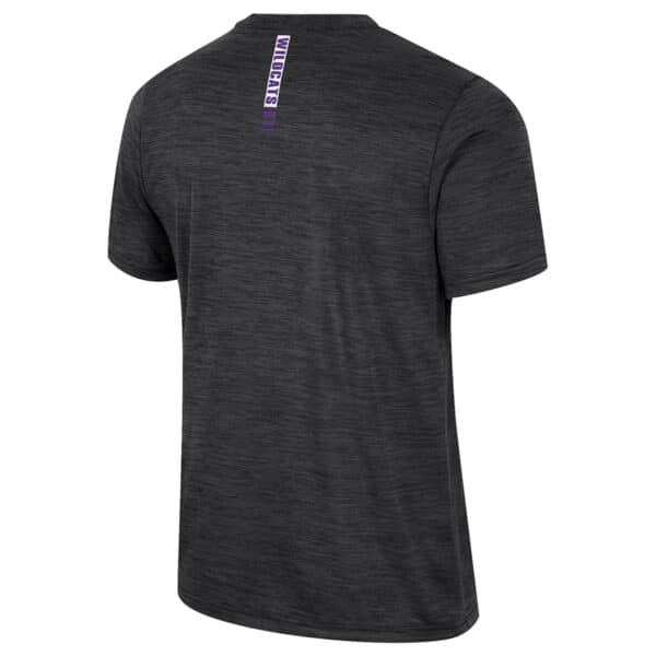 Northwestern University Wildcats Colosseum Men's Black Positraction S/S Tee - Back Side