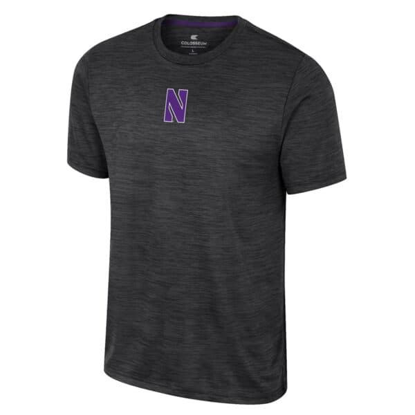 Northwestern University Wildcats Colosseum Men's Black Positraction S/S Tee