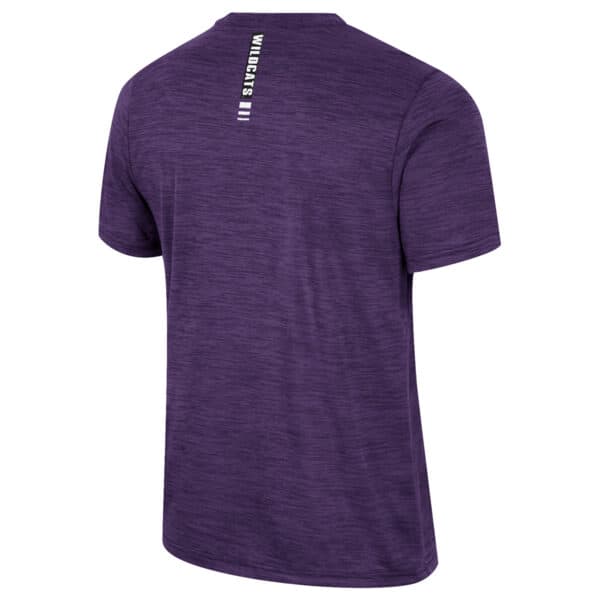Northwestern University Wildcats Colosseum Men's Purple Positraction S/S Tee - Back Side