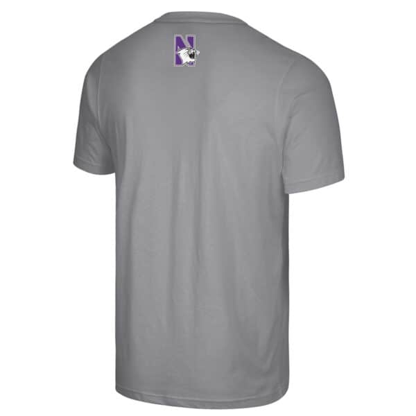 Northwestern University Wildcats Colosseum Men's Black/Purple Crane S/S Tee - Back Side