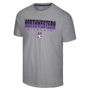 Northwestern University Wildcats Colosseum Men's Black/Purple Crane S/S Tee 