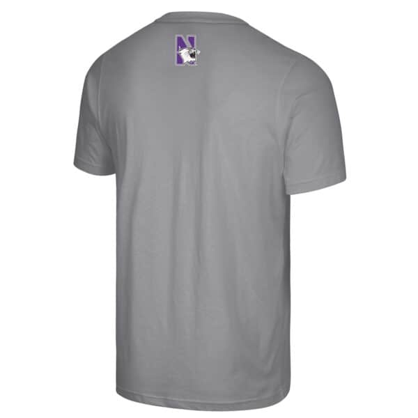 Northwestern University Wildcats Colosseum Men's Purple/White Crane S/S Tee - Back Side