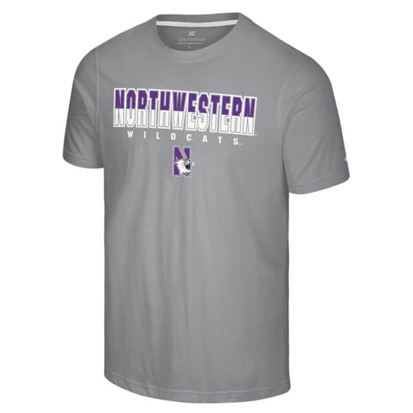 Northwestern University Wildcats Colosseum Men's Purple/White Crane S/S Tee
