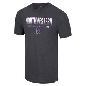 Northwestern University Wildcats Colosseum Men's Black Ticking Like This S/S Tee