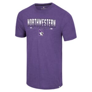 Northwestern University Wildcats Colosseum Men's Purple Ticking Like This S/S Tee