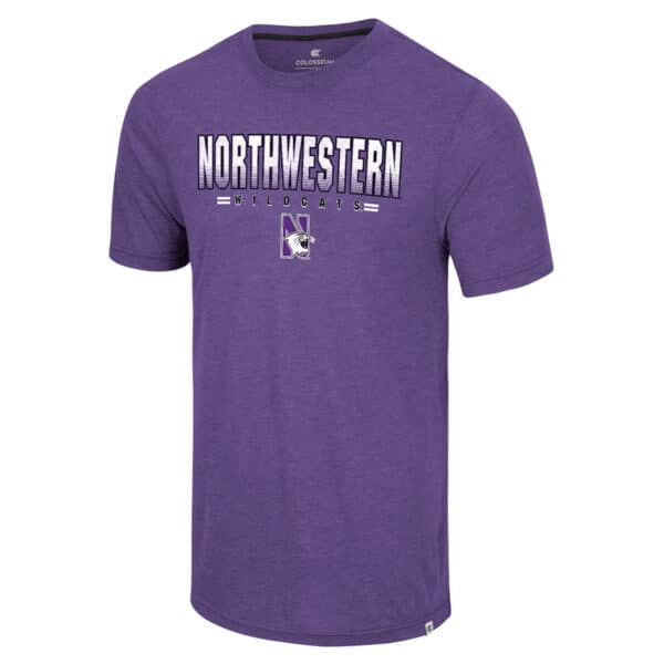 Northwestern University Wildcats Colosseum Men's Purple Ticking Like This S/S Tee
