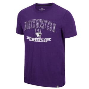 Northwestern University Wildcats Colosseum Men's Purple Objection! S/S Tee