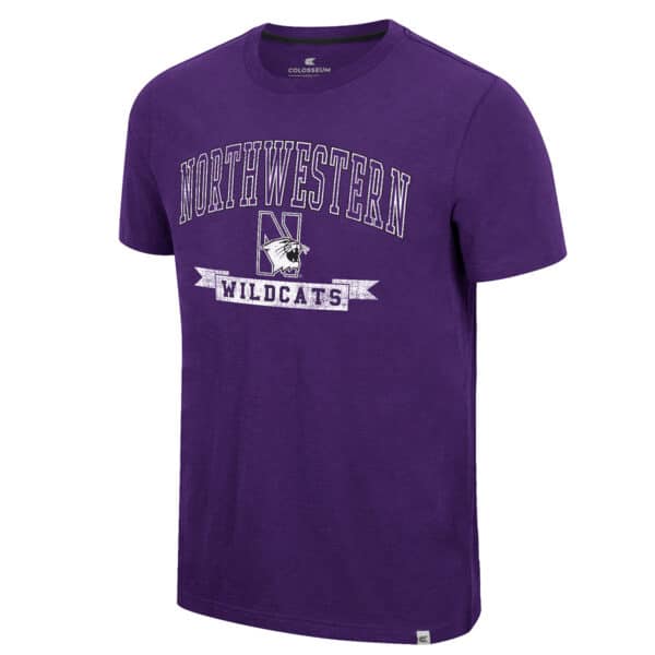 Northwestern University Wildcats Colosseum Men's Purple Objection! S/S Tee