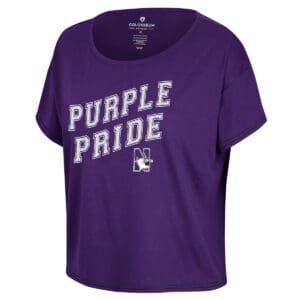 Northwestern University Wildcats Colosseum Ladies Frost Yourself Dolman Tee