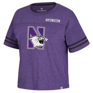 Northwestern University Wildcats Colosseum Ladies Purple Only One Earth Recycled S/S Tee