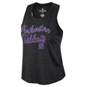 Northwestern University Wildcats Colosseum Ladies Black Pull The Switch Tank