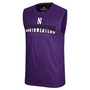 Northwestern University Wildcats Colosseum Men's Purple N Logo Trotter Sleeveless Tee