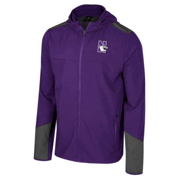 Northwestern University Wildcats Colosseum Men's Vito Full Zip Hooded Jacket