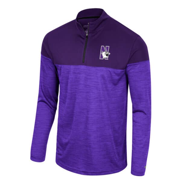 Northwestern University Wildcats Colosseum Men's Purple Positraction 1/4 Zip Windshirt